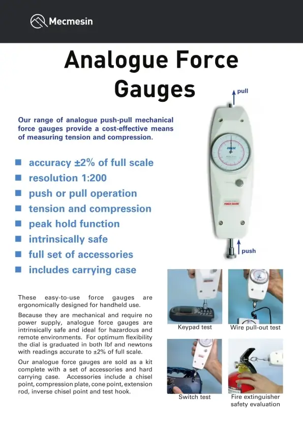 Analog Force Gauge Brochure