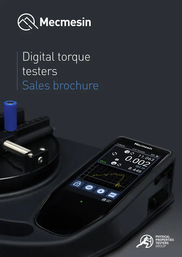 Digital Torque Testers Brochure