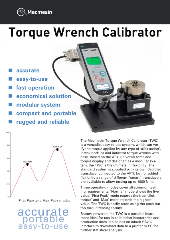 Torque Wrench Check Calibrator